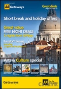 AA Getaways Brochure cover from 22 August, 2012