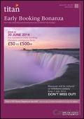 Titan Travel: Early Booking Bonanza Brochure cover from 13 June, 2014