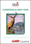 Titan Xmas & New Year Brochure cover from 12 August, 2013