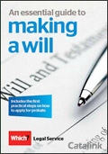 Which? Making a Will Guide Catalogue cover from 13 January, 2014