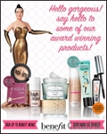Benefit Cosmetics Newsletter cover from 21 September, 2012