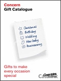 Concern Worldwide Gifts Catalogue cover from 17 January, 2011