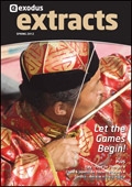 Exodus Extracts Travel Magazine Brochure cover from 22 October, 2012