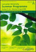 Lancaster University Summer Programme Catalogue cover from 23 April, 2008
