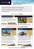Pandaw Expeditions Overview Brochure cover from 15 November, 2016