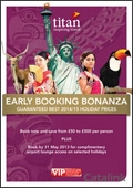 Titan Travel: Early Booking Bonanza Brochure cover from 25 April, 2013