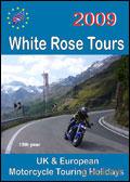 White Rose Motorcycle Tours Brochure cover from 20 November, 2008